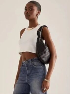 Anthropologie Woven Shoulder Bag by Melie Bianco. Black. NWOT